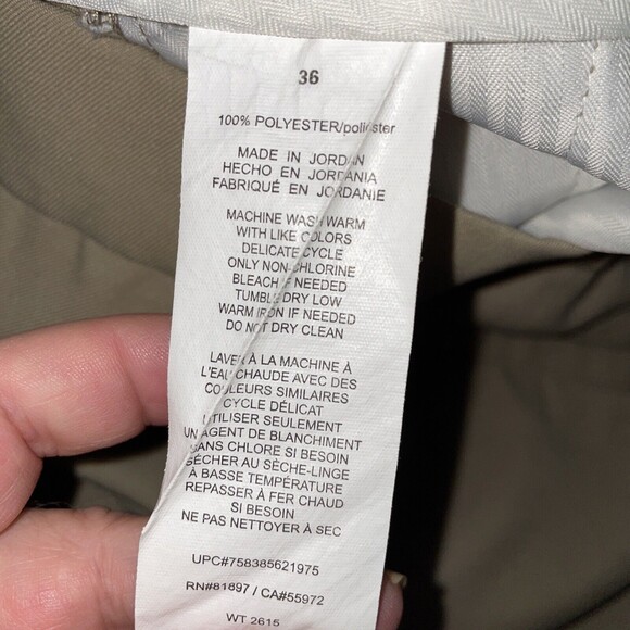 Ben Hogan Tan Golf Shorts Flat Front Hiking Polyester Spandex Blend Size 36 - Picture 7 of 8